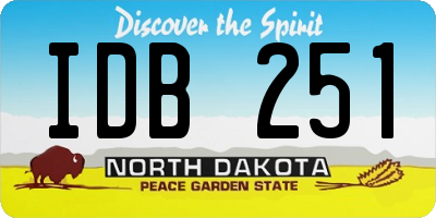 ND license plate IDB251