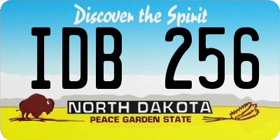 ND license plate IDB256
