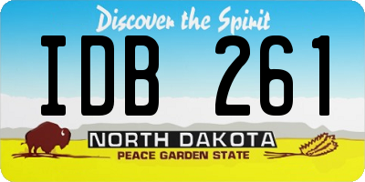 ND license plate IDB261