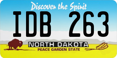 ND license plate IDB263