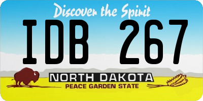 ND license plate IDB267