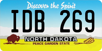 ND license plate IDB269