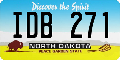 ND license plate IDB271