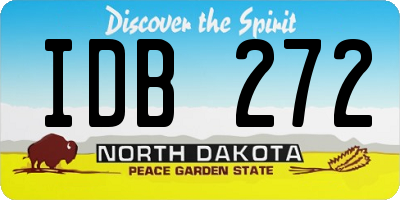 ND license plate IDB272