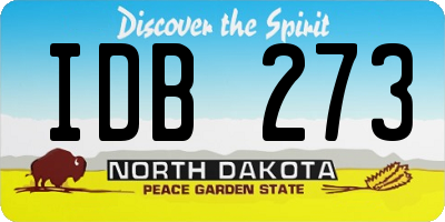 ND license plate IDB273