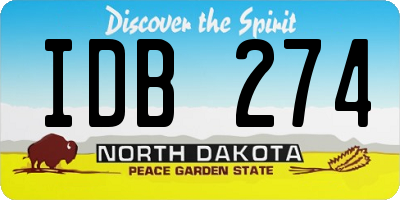 ND license plate IDB274