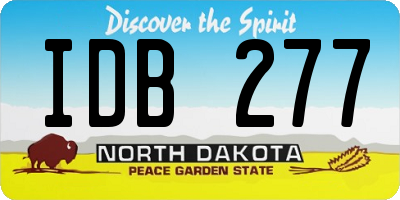 ND license plate IDB277