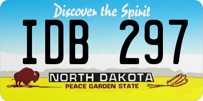 ND license plate IDB297