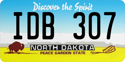 ND license plate IDB307