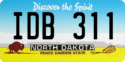 ND license plate IDB311
