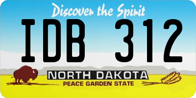 ND license plate IDB312