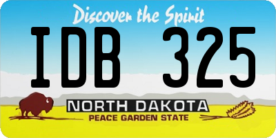 ND license plate IDB325
