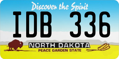 ND license plate IDB336