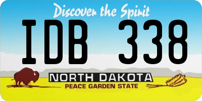 ND license plate IDB338