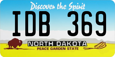 ND license plate IDB369