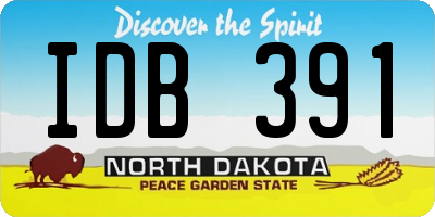 ND license plate IDB391