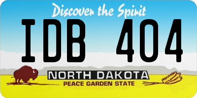 ND license plate IDB404