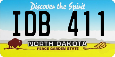 ND license plate IDB411