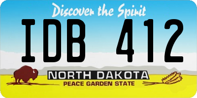 ND license plate IDB412