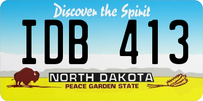 ND license plate IDB413