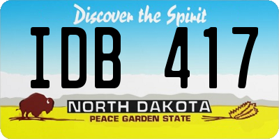ND license plate IDB417