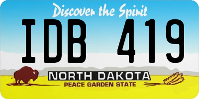ND license plate IDB419