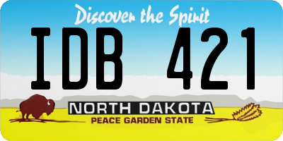 ND license plate IDB421