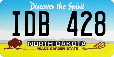 ND license plate IDB428