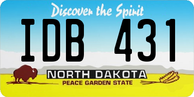 ND license plate IDB431