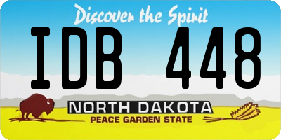 ND license plate IDB448