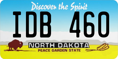 ND license plate IDB460