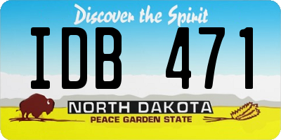 ND license plate IDB471