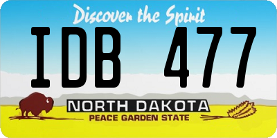 ND license plate IDB477