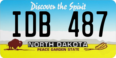 ND license plate IDB487