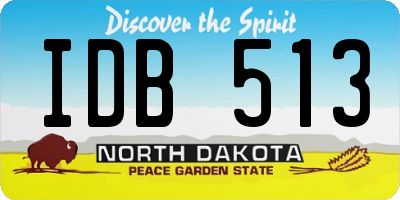 ND license plate IDB513