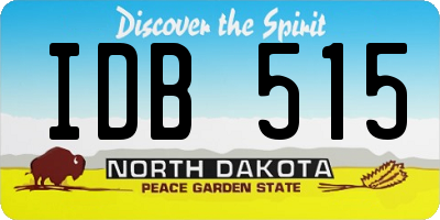ND license plate IDB515