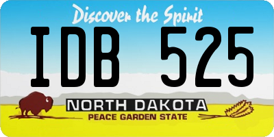 ND license plate IDB525