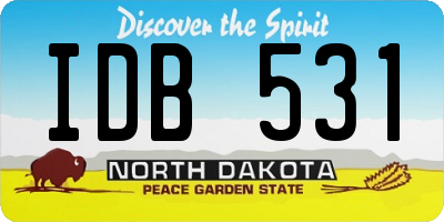 ND license plate IDB531