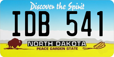 ND license plate IDB541