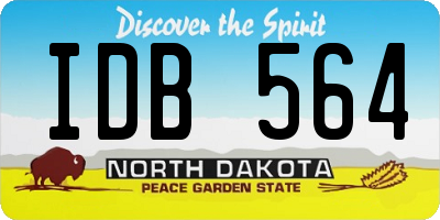 ND license plate IDB564