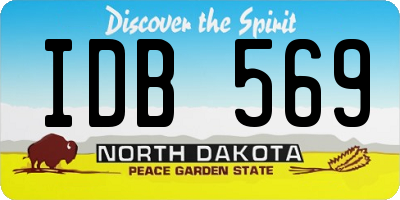 ND license plate IDB569