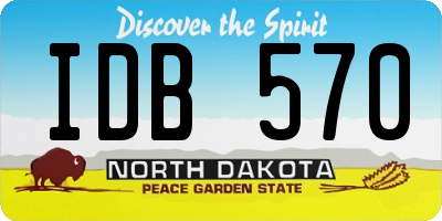 ND license plate IDB570