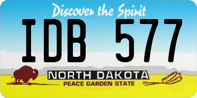 ND license plate IDB577