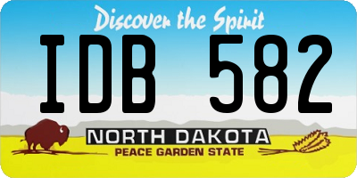 ND license plate IDB582