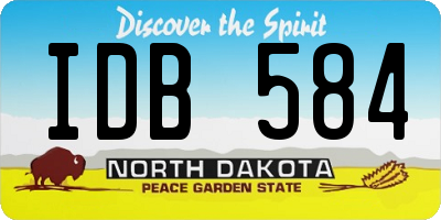 ND license plate IDB584