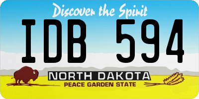 ND license plate IDB594