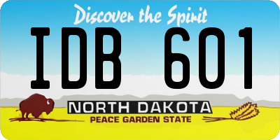 ND license plate IDB601