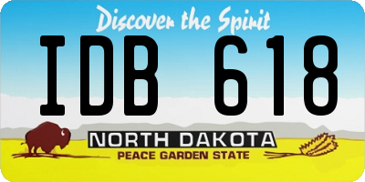 ND license plate IDB618