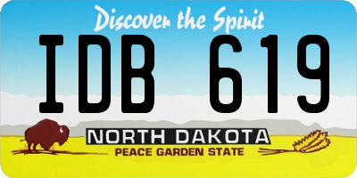 ND license plate IDB619