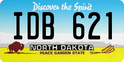 ND license plate IDB621